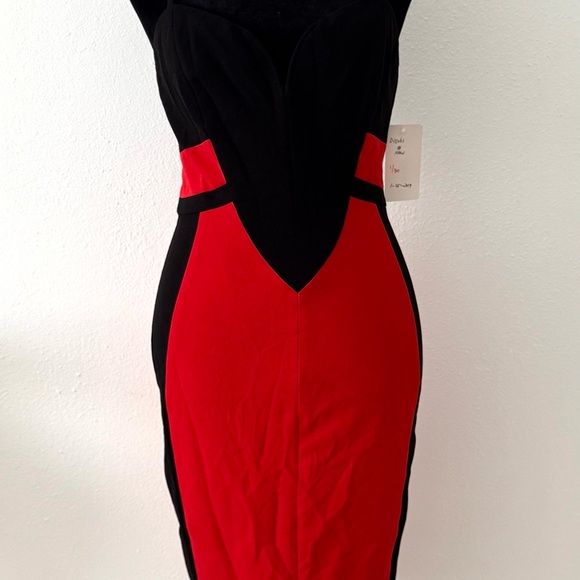 Nikibiki Strapless Black and Red Dress - Picture 1 of 9
